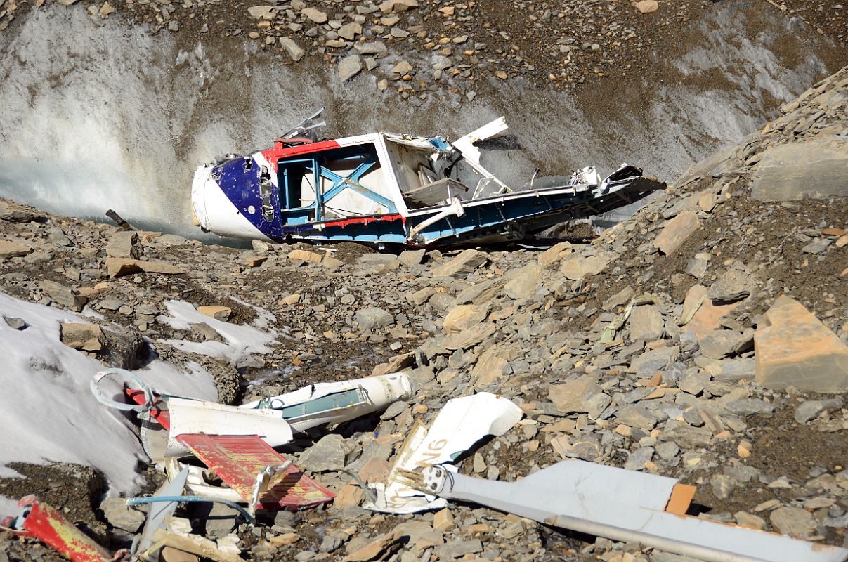 09 Remains Of A Helicopter On Chhonbardan Glacier Between Dhaulagiri Base Camp And Glacier Camp Around Dhaulagiri 